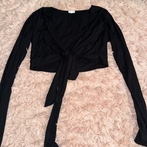 garage front tie long sleeve